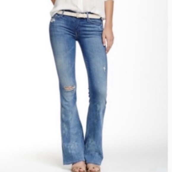MOTHER Denim - MOTHER the cruiser distressed flare jeans 25